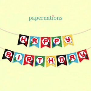 HBD Ninja Go Bunting Flag